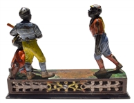 ''Dark Town Battery'' Cast Iron 19th Century Mechanical Bank -- Fully Functioning